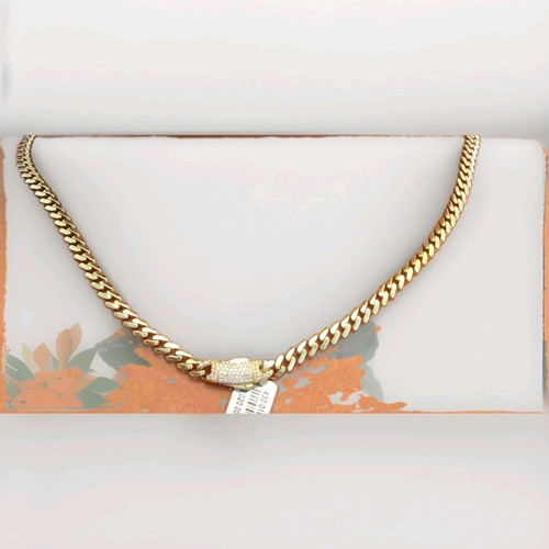 Yellow gold chain mónaco 14k - yellow,